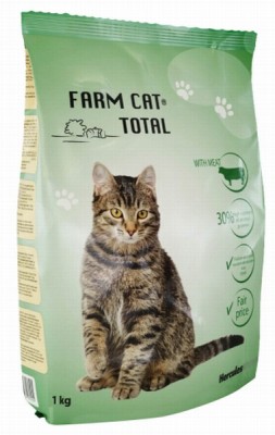 Kaķ.Farm Cat ar gaļu 1kg(STRAUME) 1/10 (23.05.25)