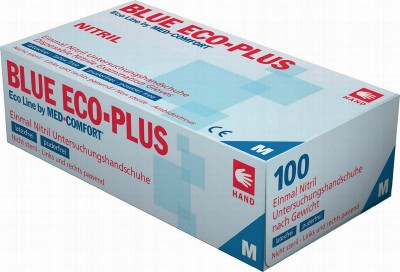 Cimd.Nitrila M bez pūdera 1/100 (50038M) Blue Eco Plus